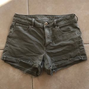 Army green shorts